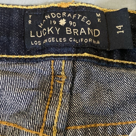 Lucky Brand Zoe Skinny Handcrafted Dark Blue Jeans Size US 14 - Picture 3 of 10